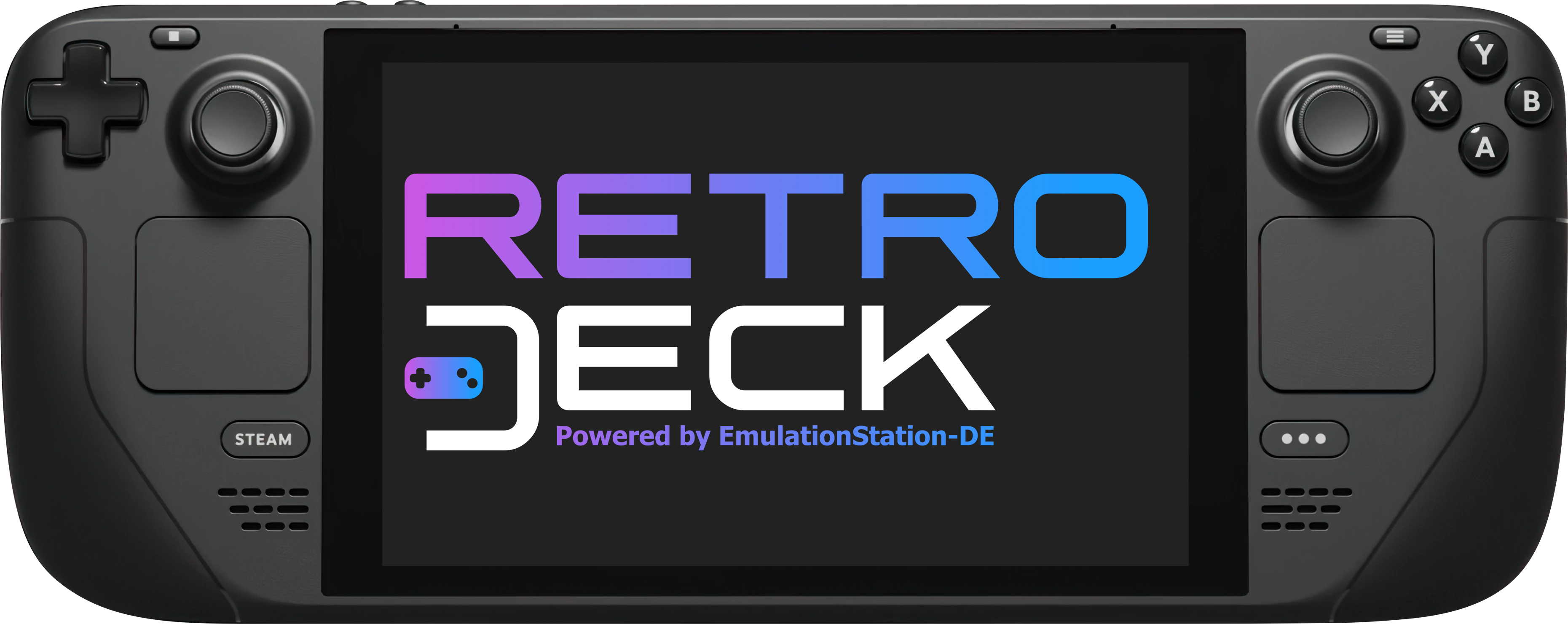 RetroDECK logo displayed on a Steam Deck